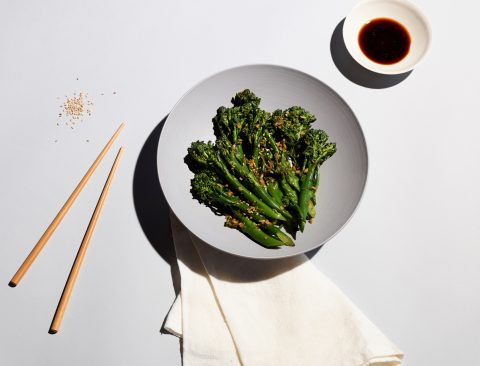 Broccolini with Ginger, Garlic, and Tamari