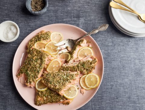 Slow-Roasted Mustardy Salmon