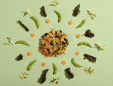 Wakame and Zucchini Fried Rice