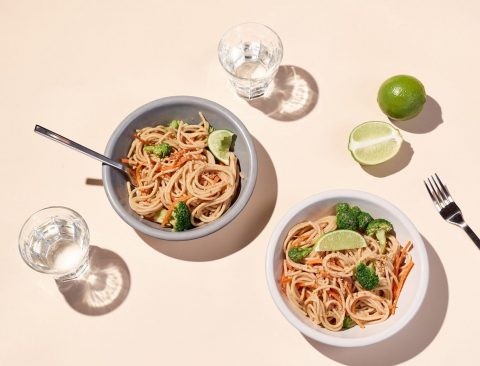 Cold Noodle Salad with SunButter Satay Sauce