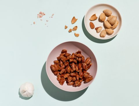 Coconut Garlic Almonds
