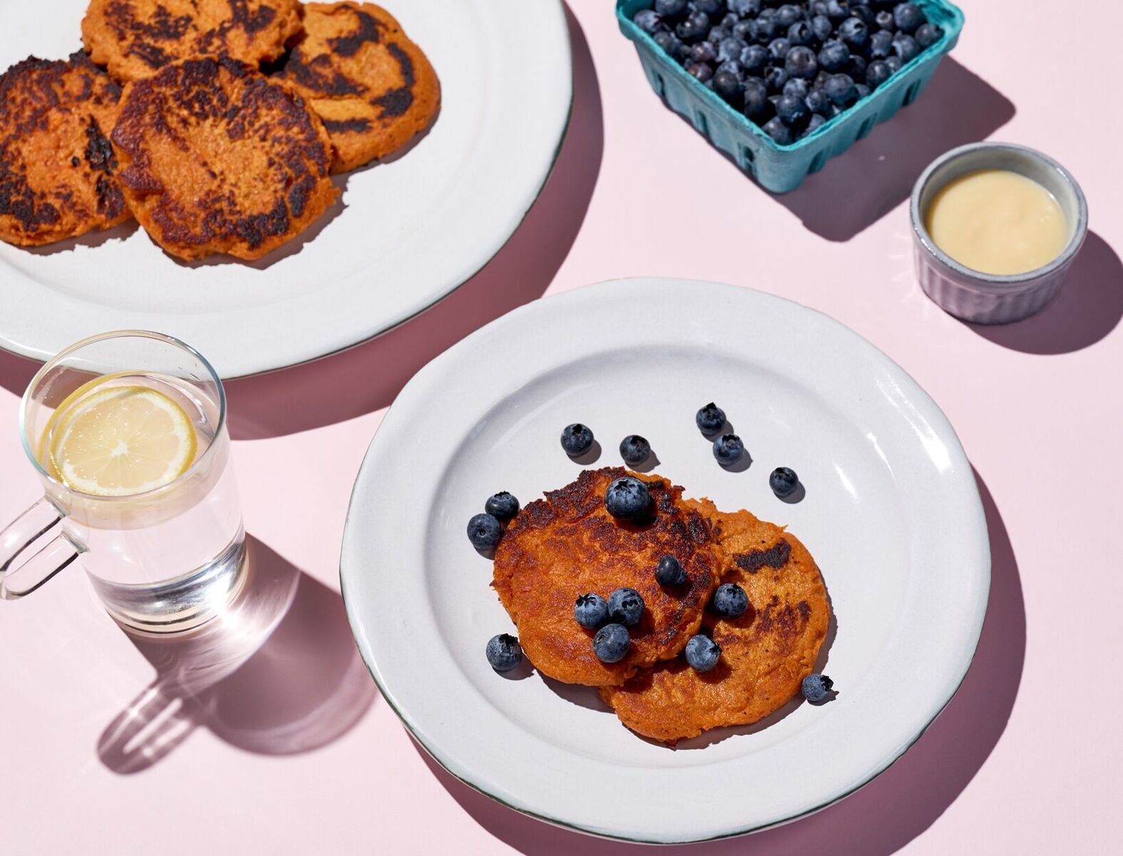 Sweet Potato Pancake with Coconut and Berries
