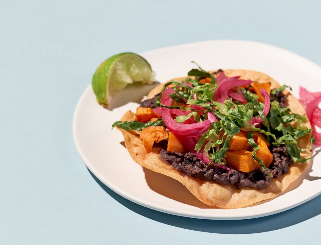 Black Bean and Sweet Potato Tostadas