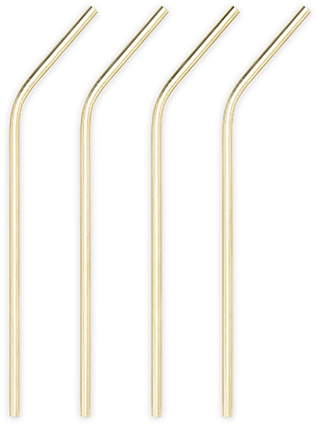 GOLD STAINLESS STEEL COCKTAIL STRAWS