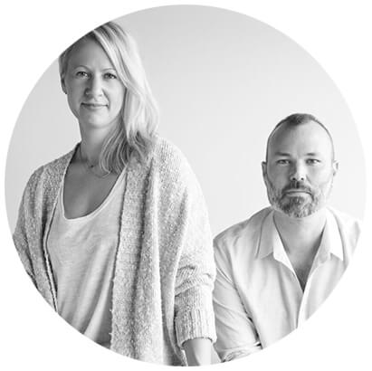 Krista Schrock and David John Dick Black and White Headshot