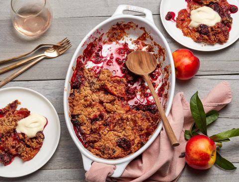 Nectarine and Blackberry Crisp Recipe | goop