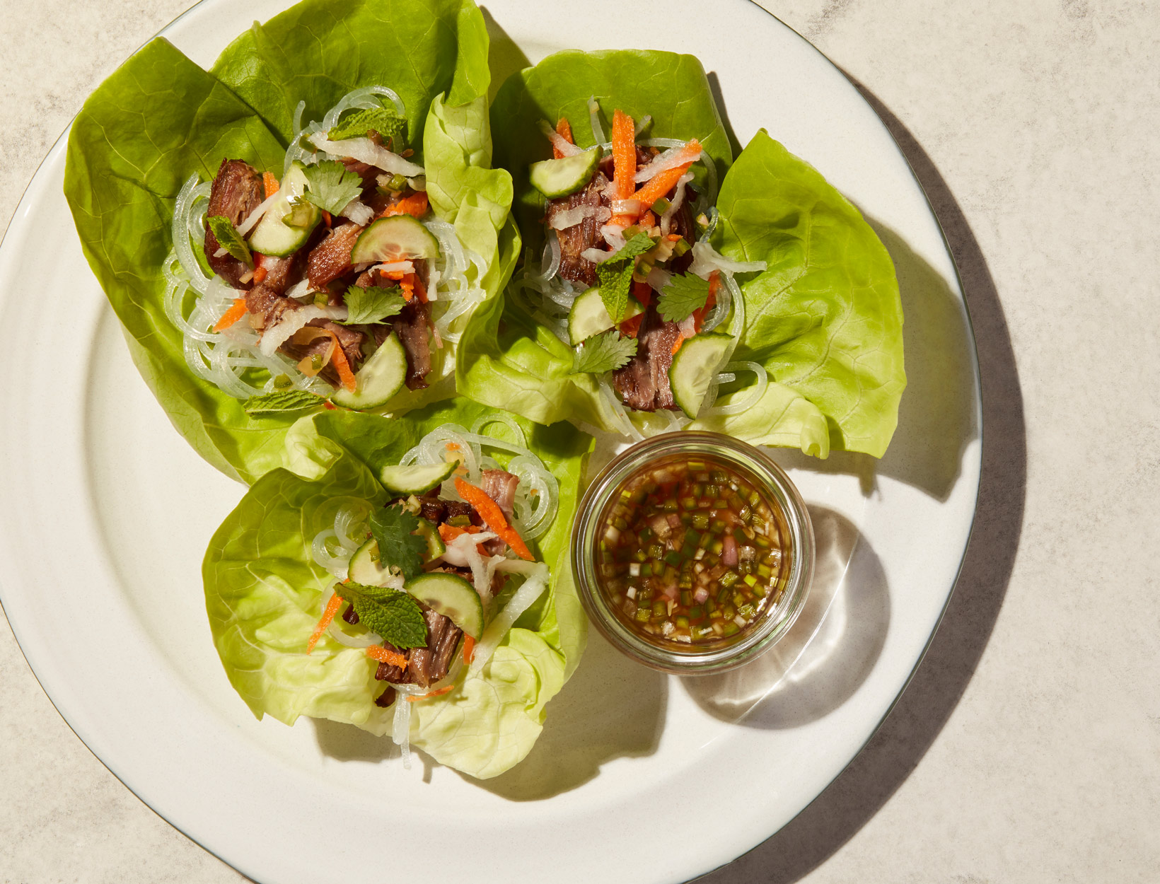 Pork Lettuce Cups with Nuac Cham