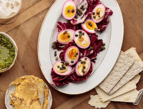 Beet-Pickled Deviled Eggs