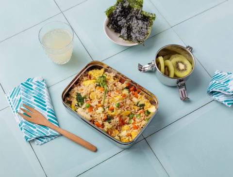 Quick Fried Rice with Seaweed