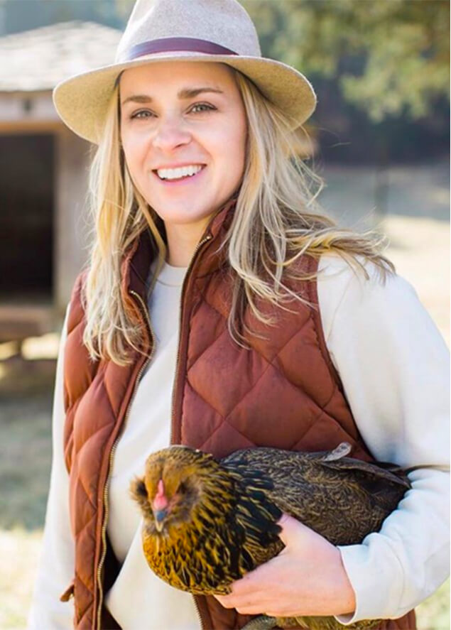 Lauren Palmer with Chicken