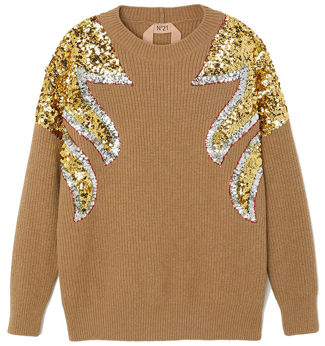 No. 21 Sweater With Sequins 