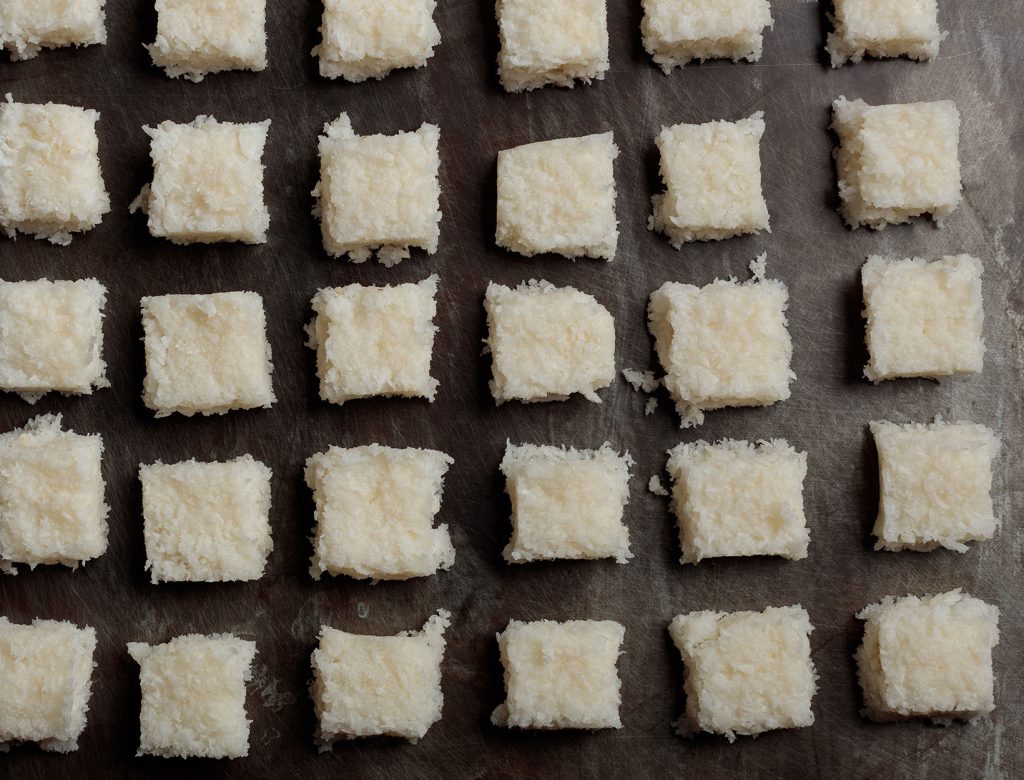 lemon square using sugr cookie mix base and coconut