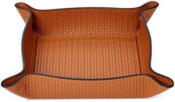 Pinetti Woven Leather Valet Tray