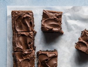 Gluten-Free Brownies with Coconut CBD Frosting