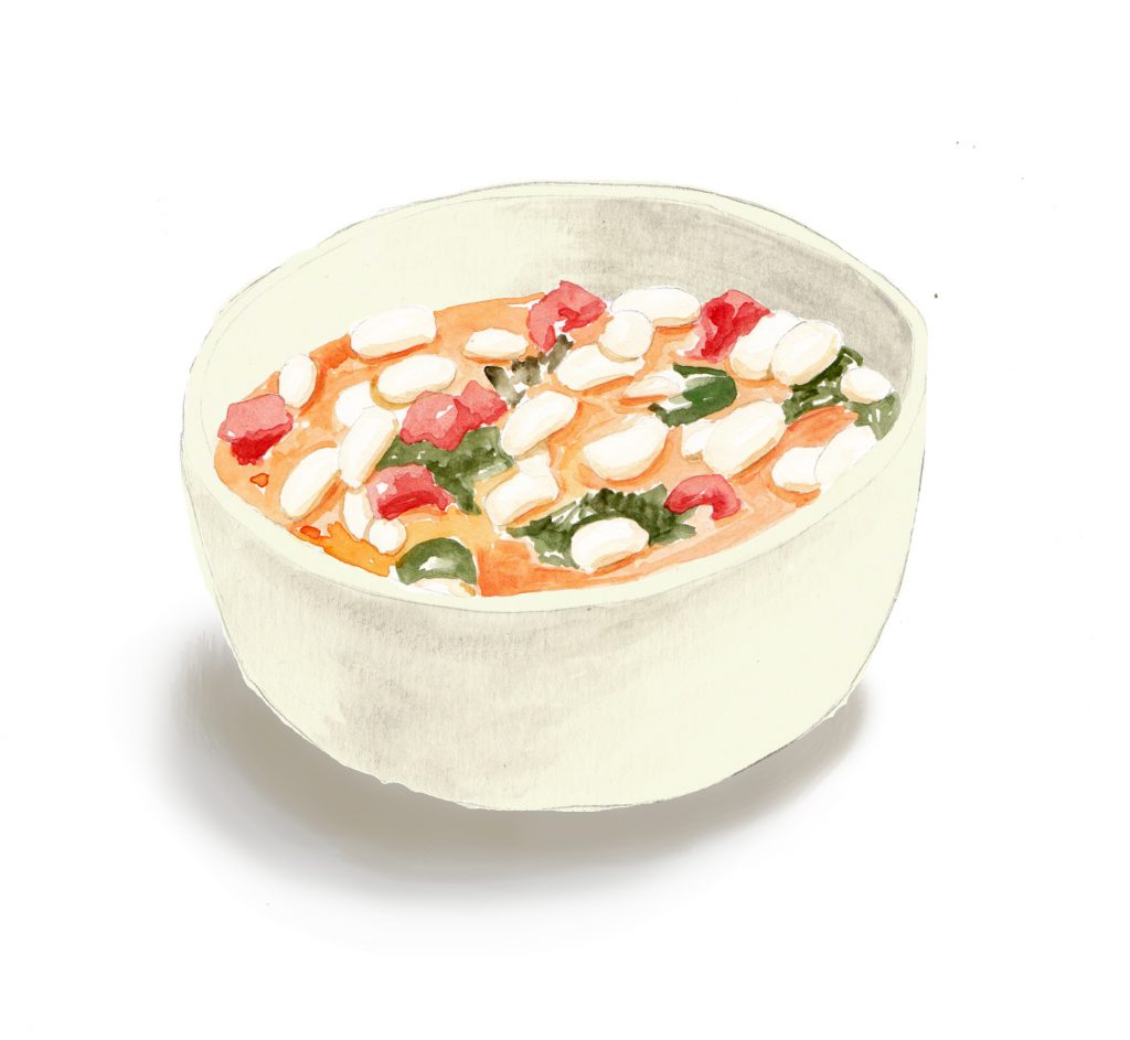 White Bean and Tomato Stew with Kale
