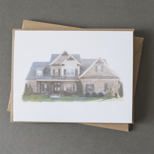 Jerry and Julep Custom Home Portrait Stationery
