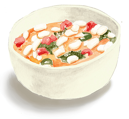 White Bean and Tomato Stew with Kale