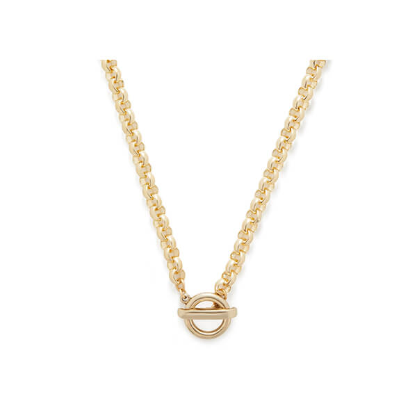 Chain necklace with clasp in the front 