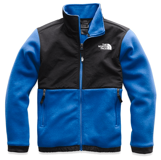 Blue and black fleece zip up jacket 
