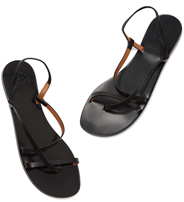 ATP Atelier Lizza Black Leather Sandals