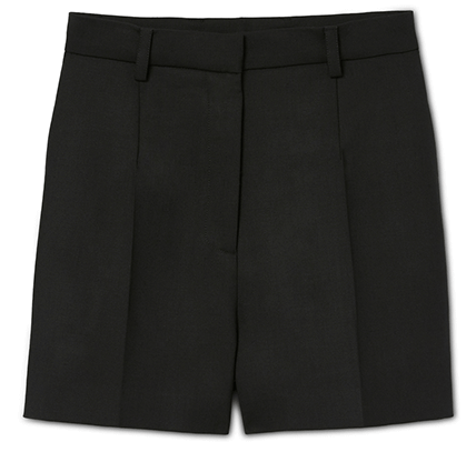 black tailored shorts