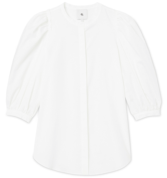 G. Label Tracy Puff-Sleeve Button-Down