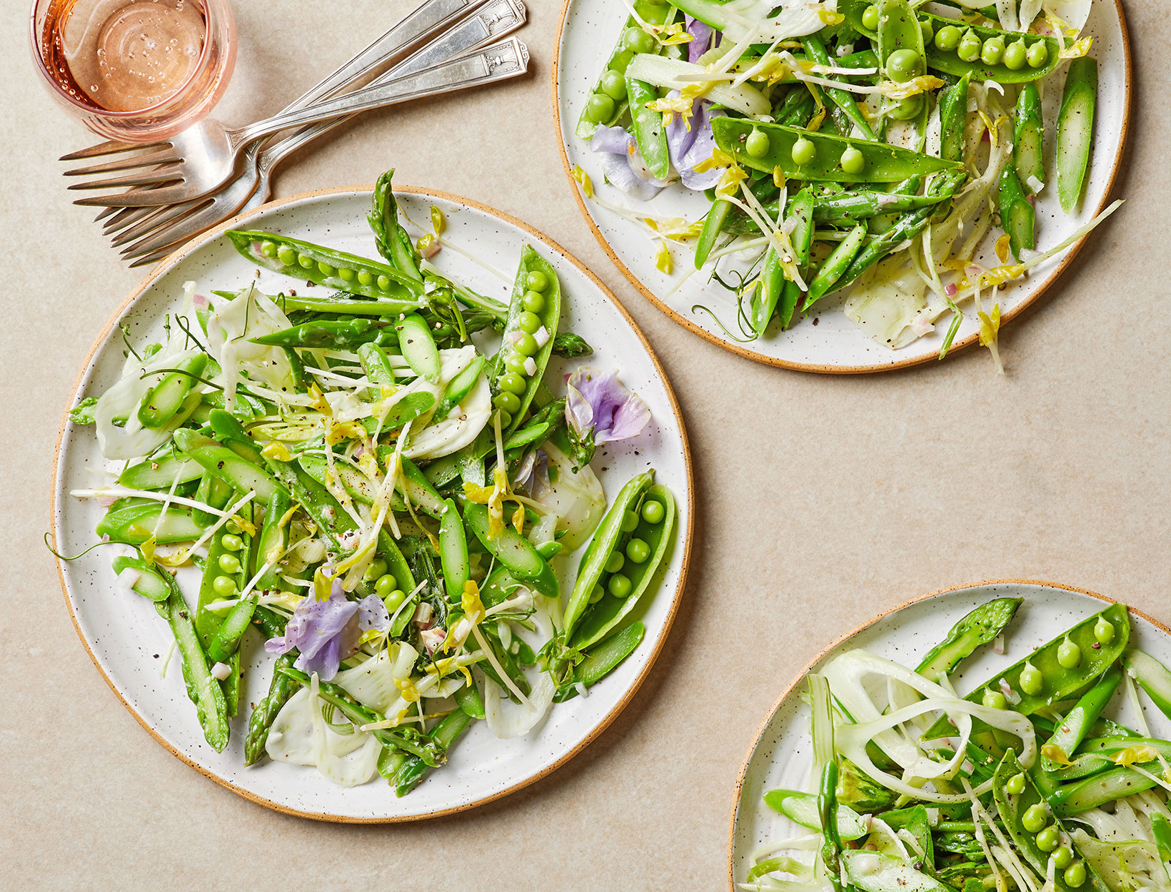 Snap Pea and Asparagus Salad with Horseradish Dressing Recipe