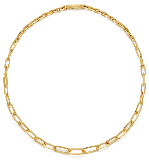 Lizzie Mandler Graduated Knife Edge Oval Link Chain Necklace