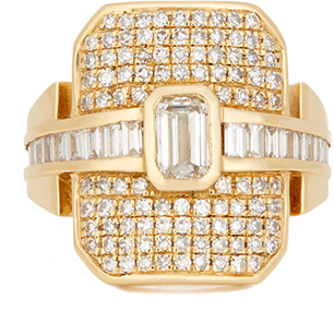 Shay Jewelry MIXED DIAMOND BUCKLE RING