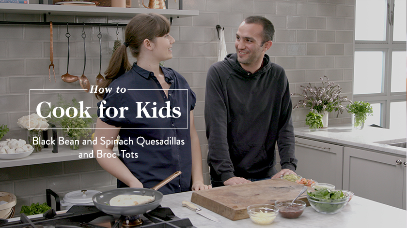 How to Cook For Kids: Broc-Tots and Spinach Quesadillas