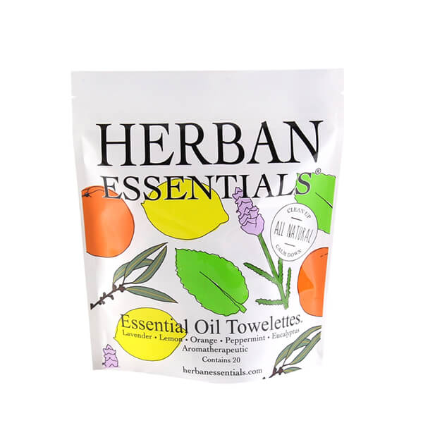 herban essentials essential oil towelettes