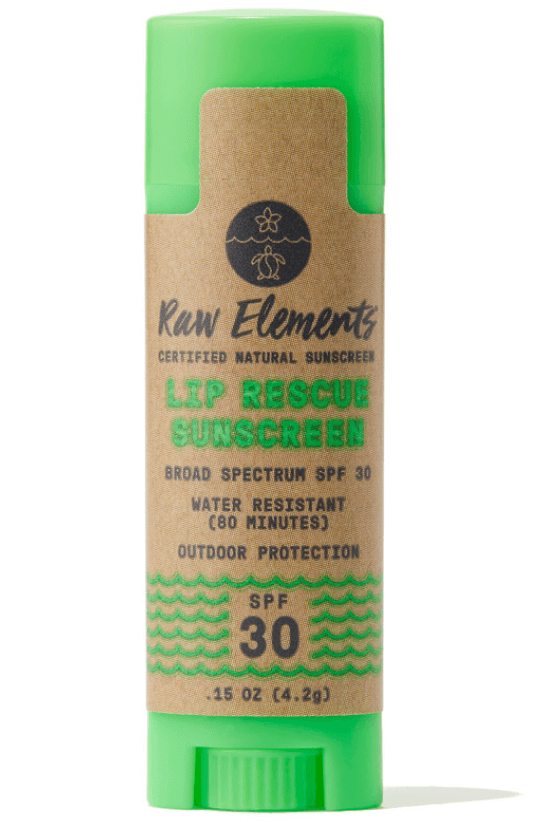 raw elements lip rescue sunscreen