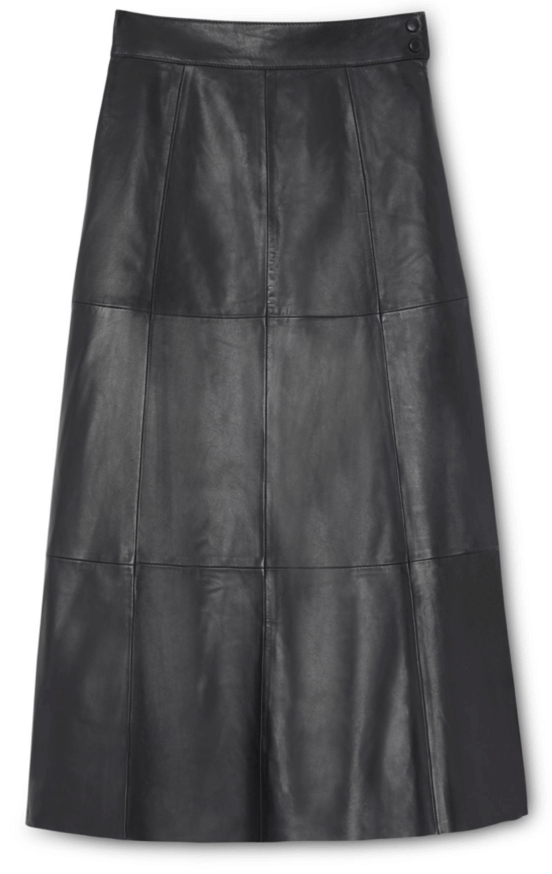 G. Label Marilyn Midlength Leather Skirt