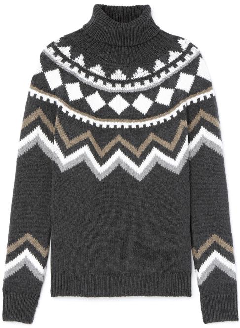 pattern gray sweater