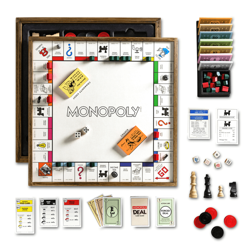 WS Game Company MONOPOLY DELUXE VINTAGE 5-IN-1 EDITION