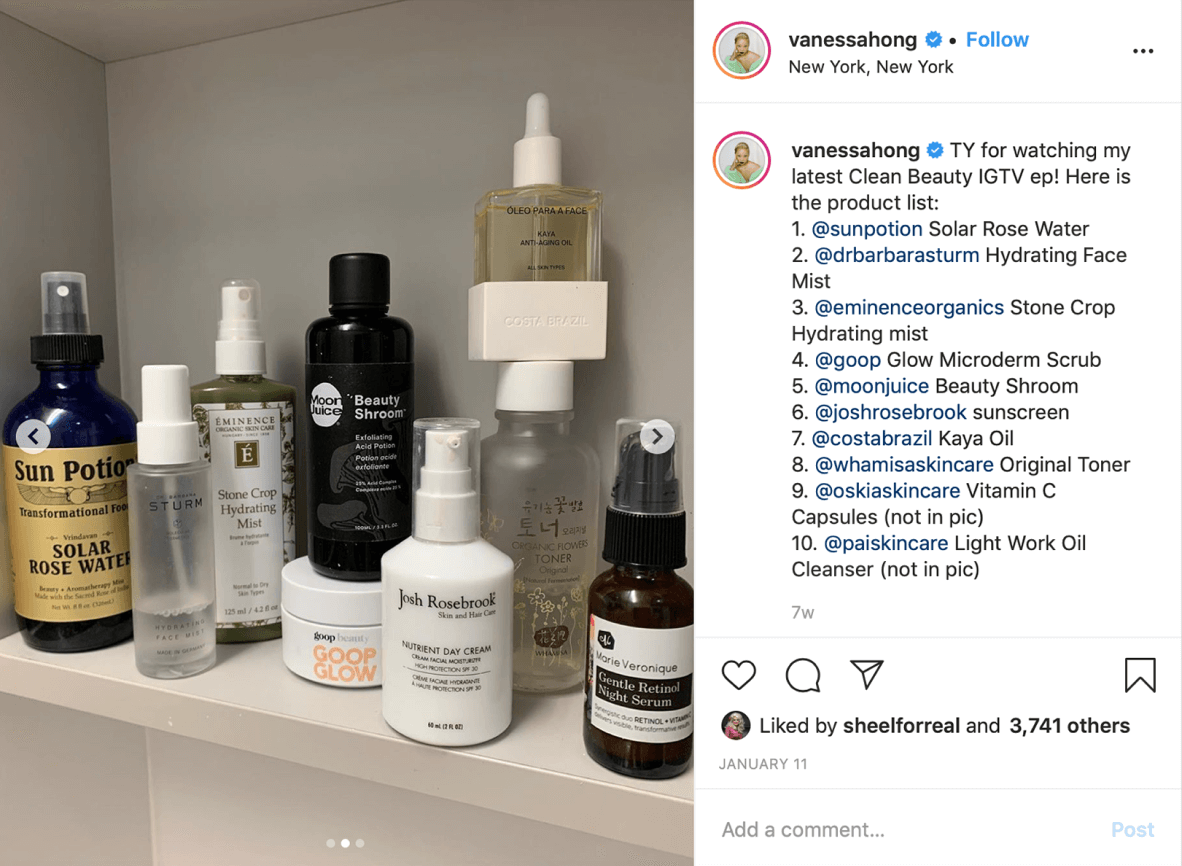 goop products on a shelf