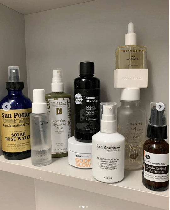 goop products on a shelf