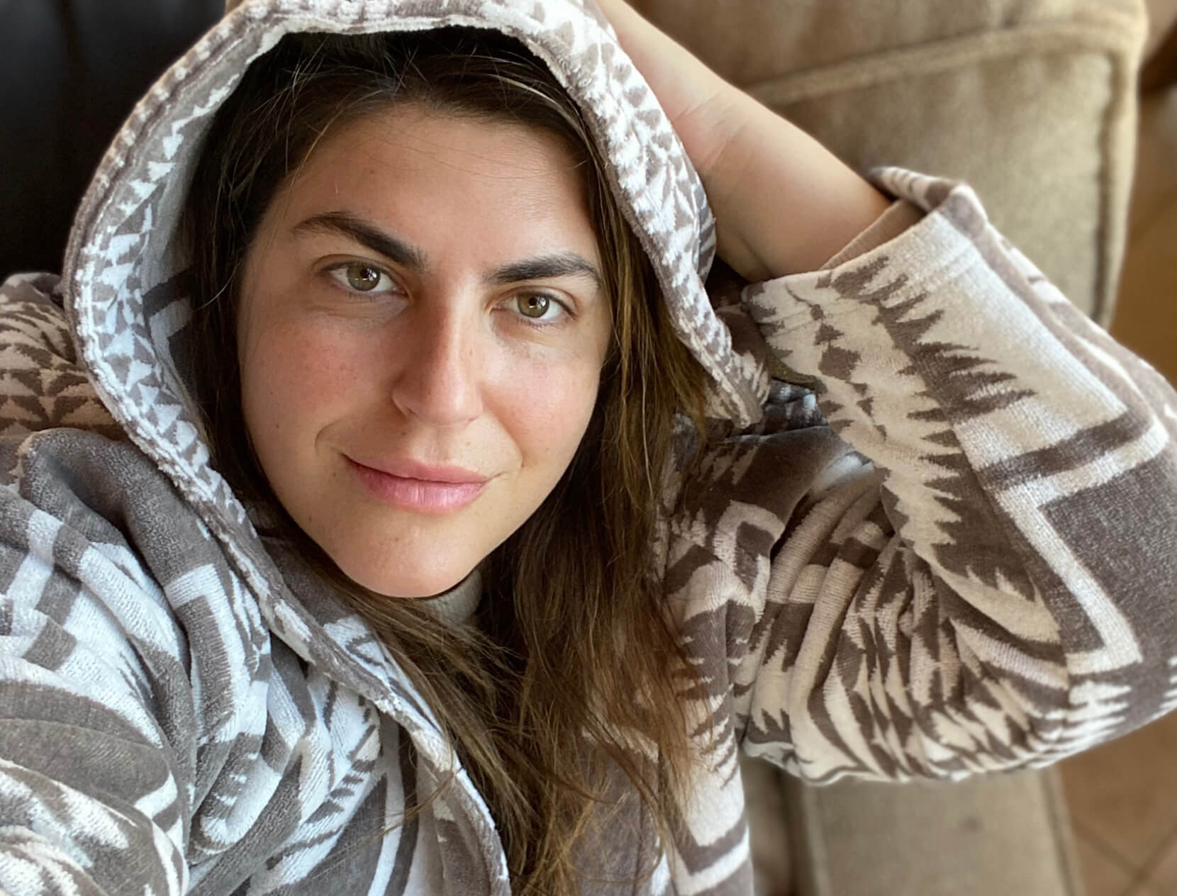 Katie Sturino in hoodie