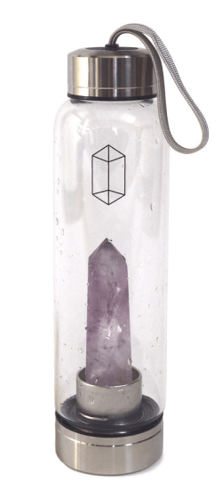 Glacce AMETHYST CRYSTAL-INFUSED WATER BOTTLE