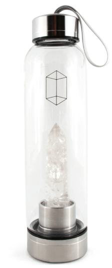 Glacce CLEAR QUARTZ CRYSTAL-INFUSED WATER BOTTLE
