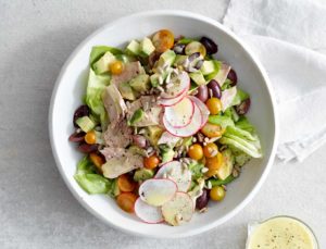 Bibb, Avocado, and Tuna Salad with Tarragon Dijon Dressing Recipe | goop