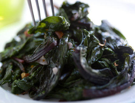 Sautéed Beet Greens with Garlic and Olive Oil