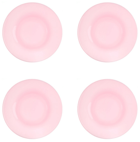 Mosser Glass Pink Glass Dessert Plates