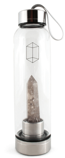 Glacce SMOKY QUARTZ CRYSTAL-INFUSED WATER BOTTLE