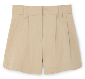 G. label heather side-snap shorts