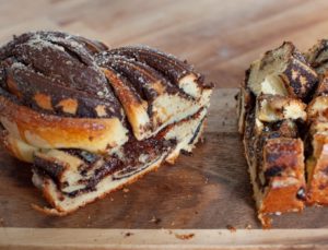 Chocolate Hazelnut Cardamom Babka