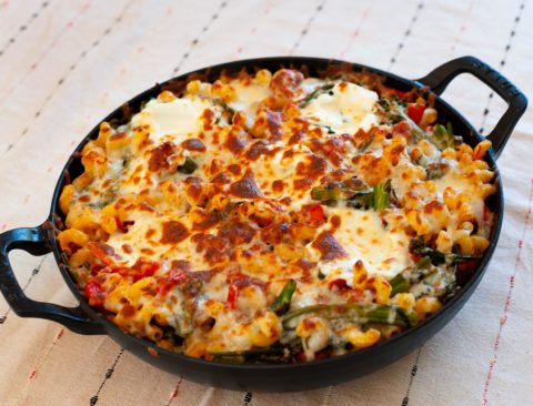 Baked Ziti with Sausage, Peppers, and Broccoli Rabe