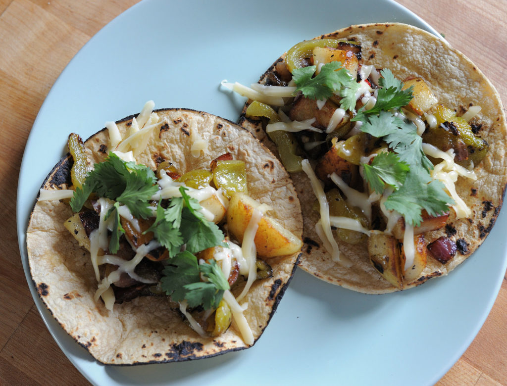 Potato and Pepper Tacos