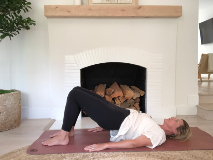woman in bridge position