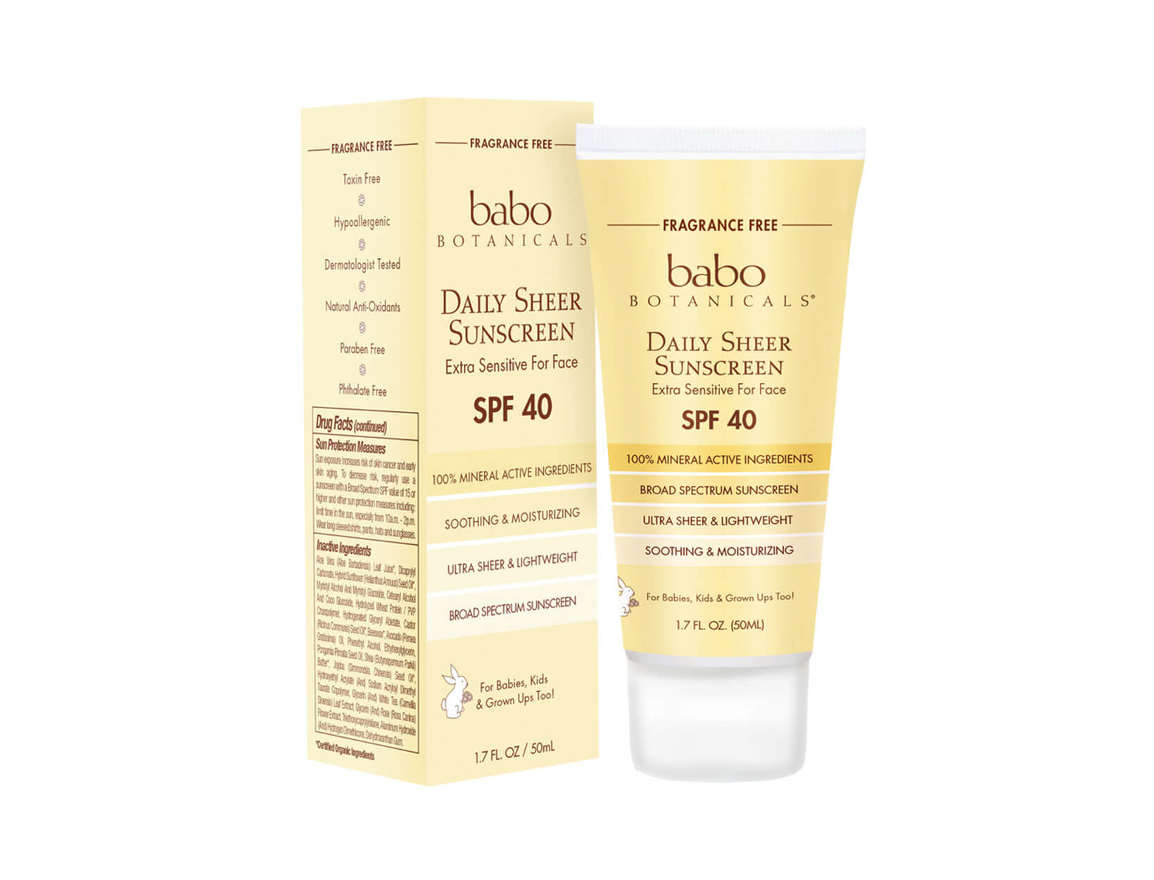 Babo Botanicals Daily Sheer Facial Sunscreen SPF 40